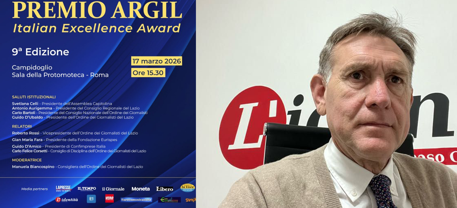 Premio Argil: l’omaggio di Roma a Giovanni Mauro