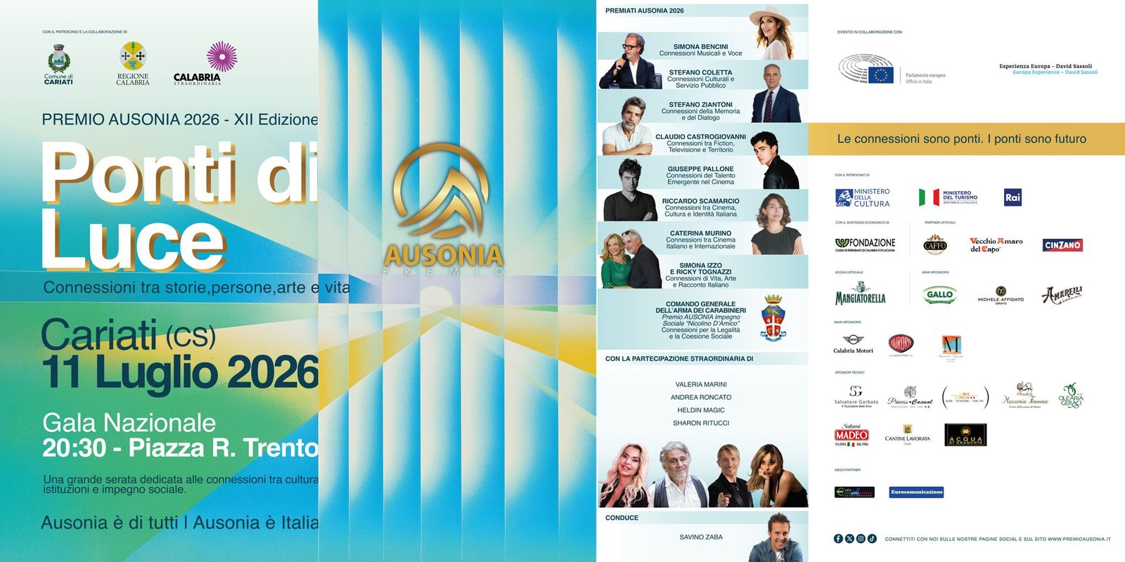 Chiara Francini e Scamarcio al Premio Ausonia 2026